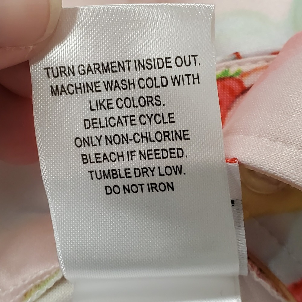 Strawberry Shortcake X Hot Topic Womens Suspender Skirt Size L Pink Kidcore - Picture 6 of 11